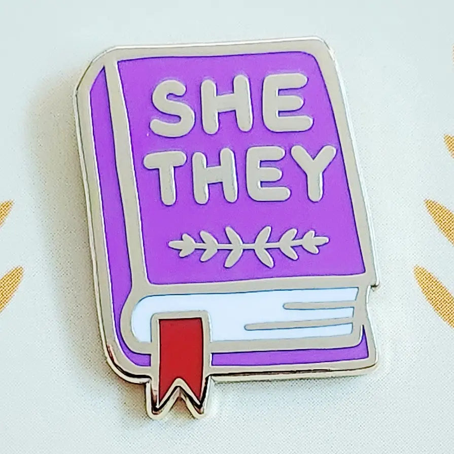 Bookish Pronoun Pins