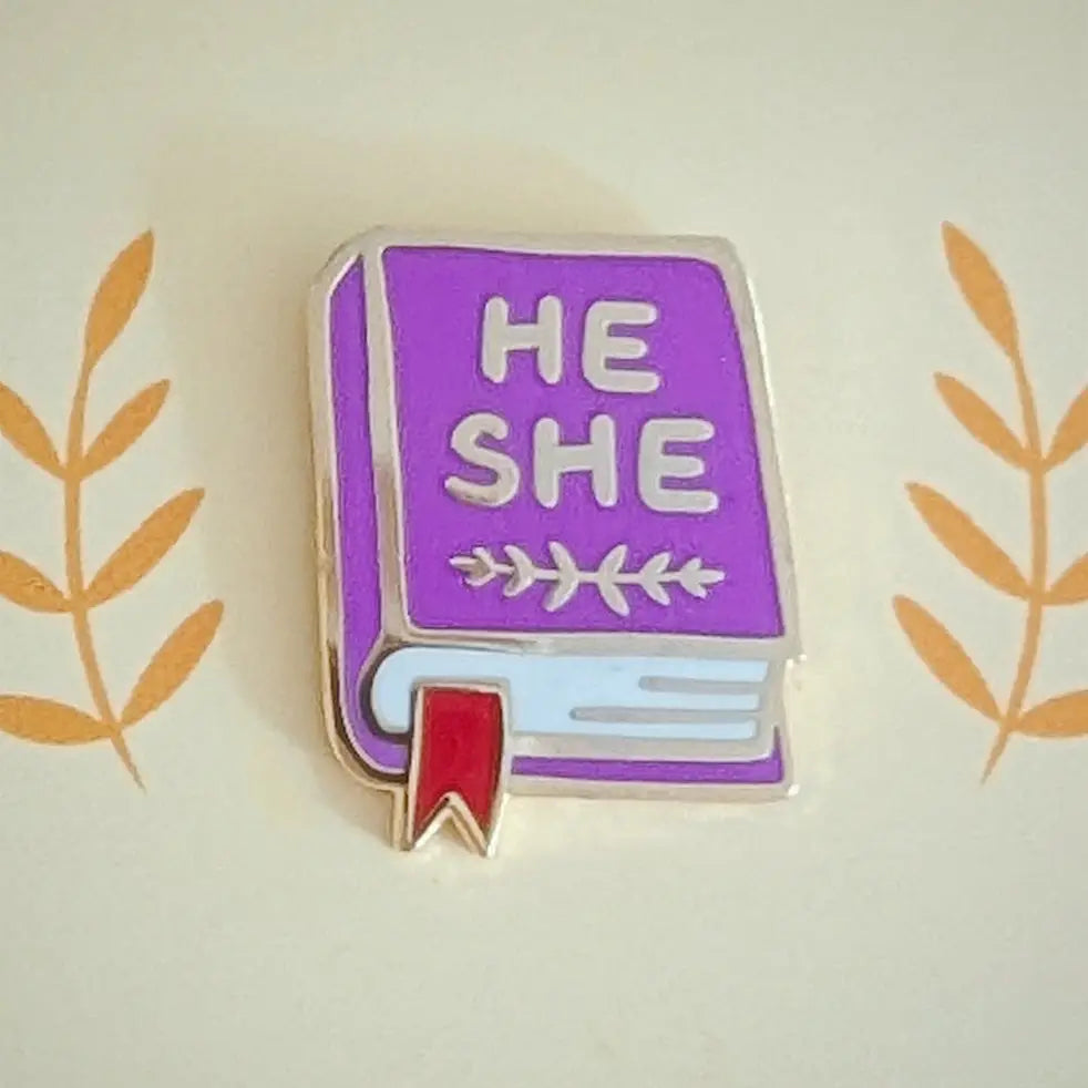 Bookish Pronoun Pins