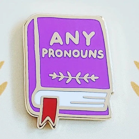 Bookish Pronoun Pins