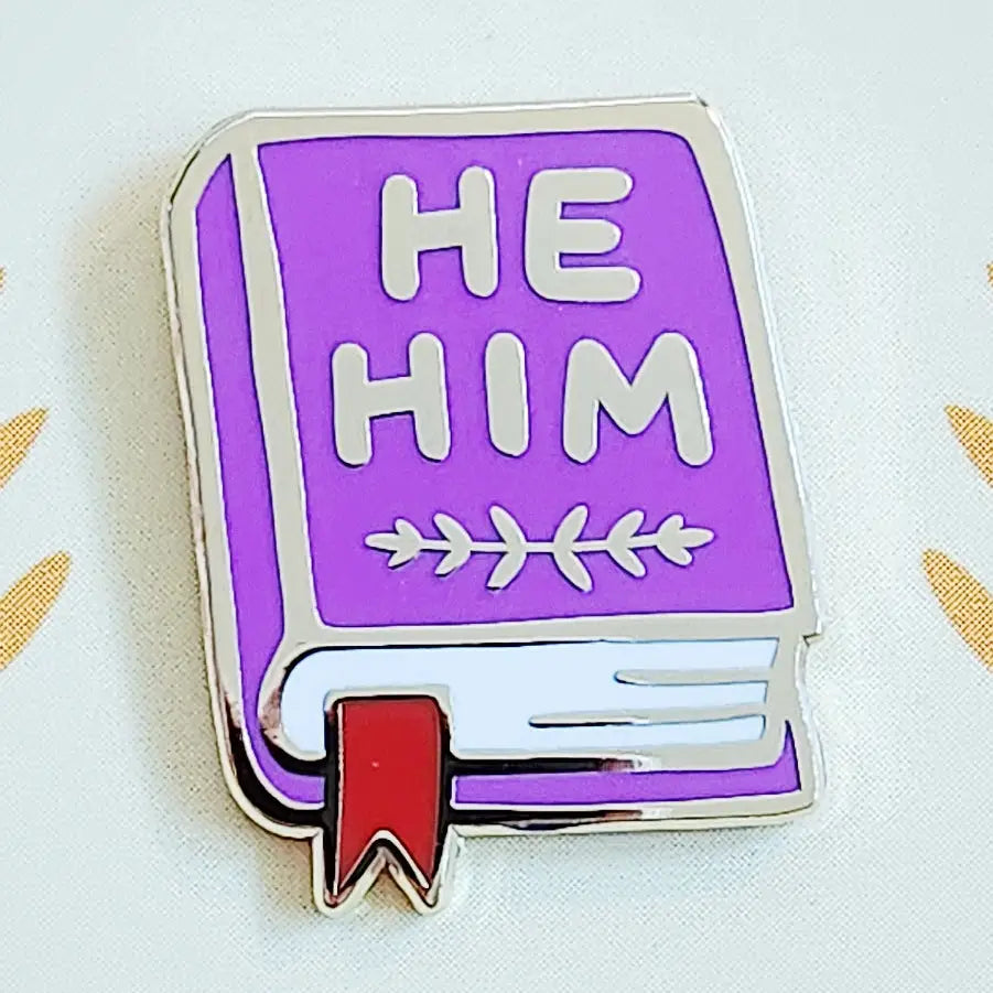 Bookish Pronoun Pins