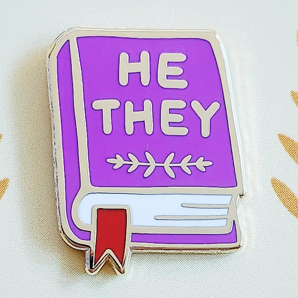 Bookish Pronoun Pins
