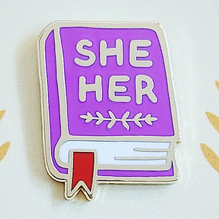 Bookish Pronoun Pins