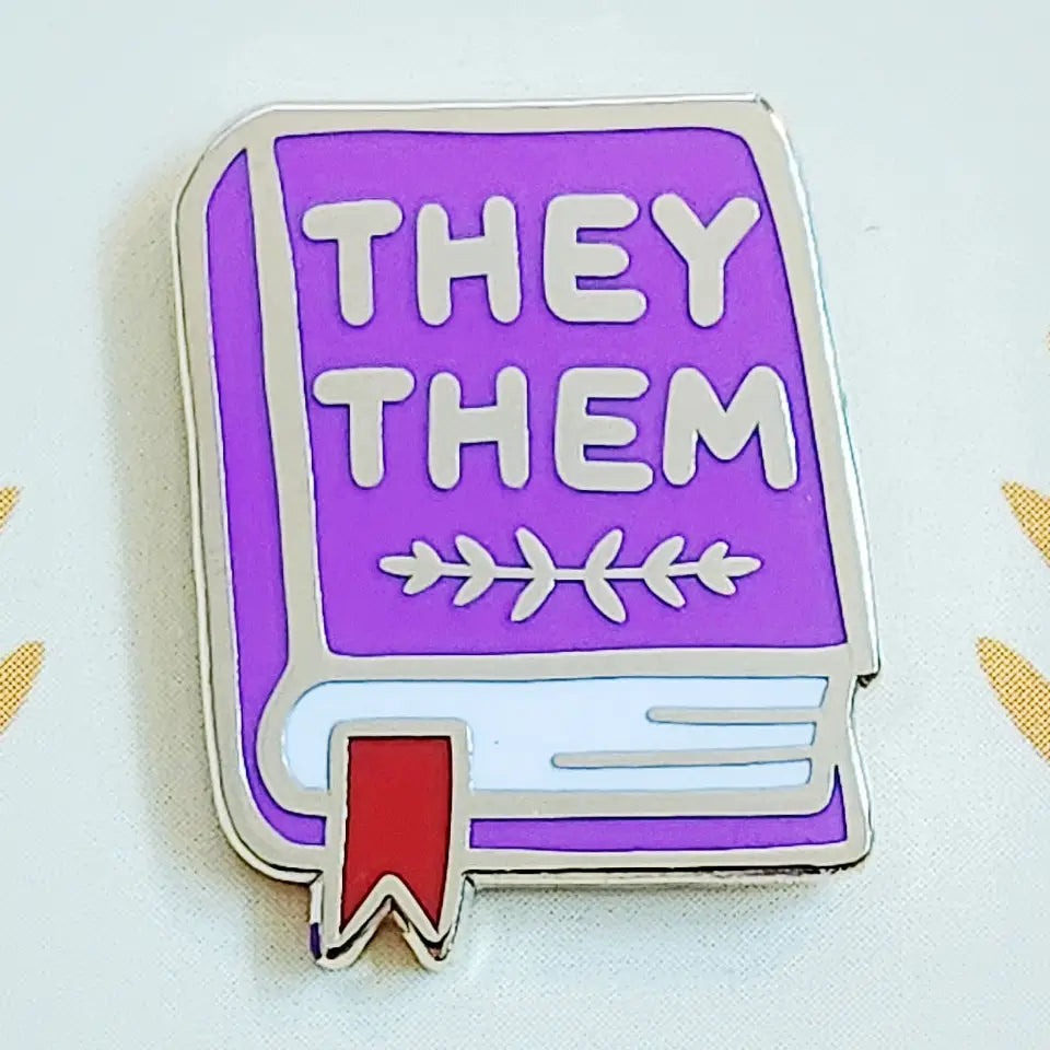 Bookish Pronoun Pins